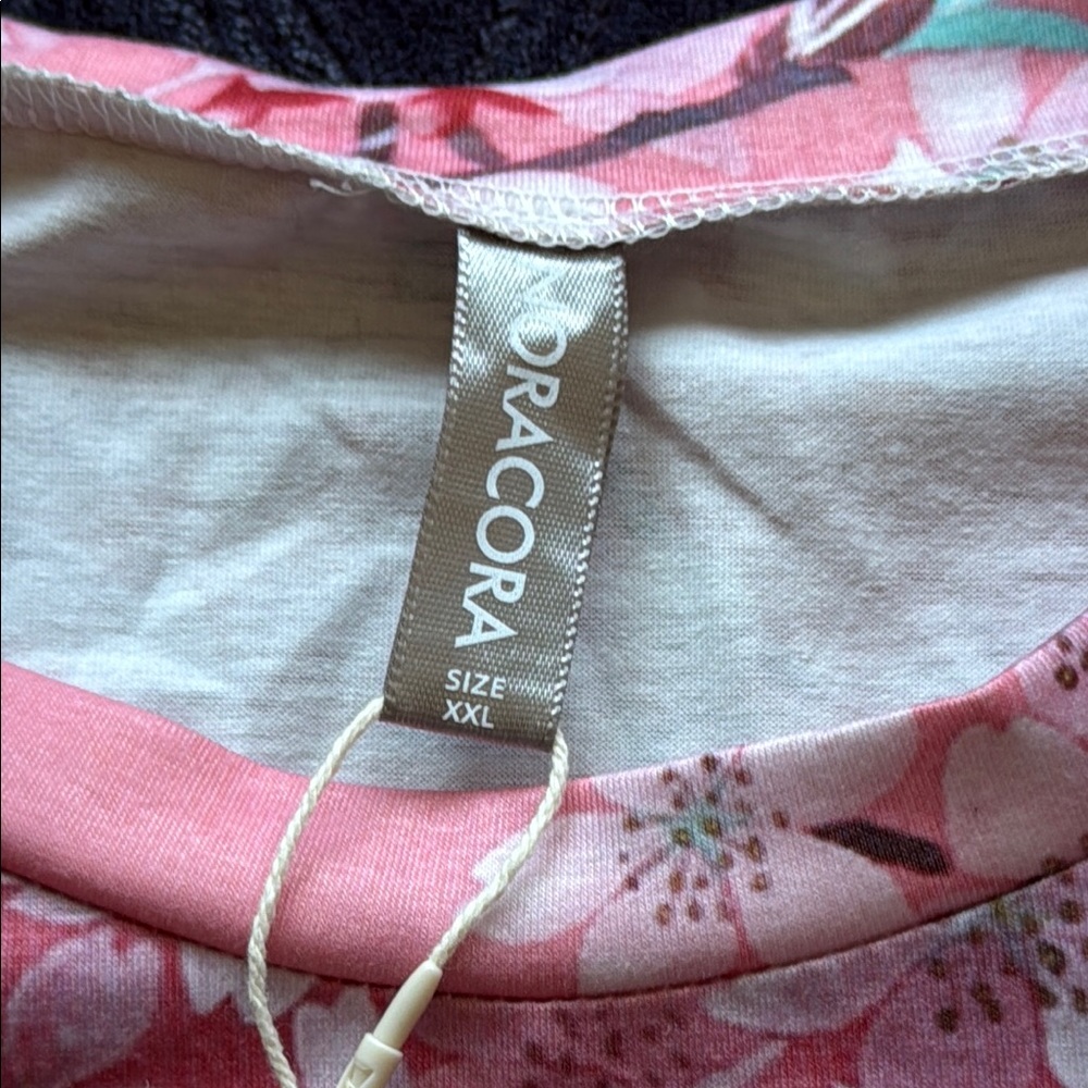 New Noracora Womens Cherry Blossom Pink Floral Tee size XXL - Picture 6 of 13